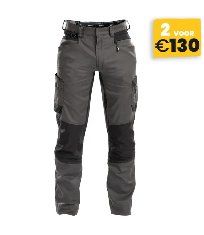 DASSY Helix D-Flex Werkbroek Stretch Grijs/Zwart