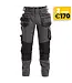 DASSY Flux D-Flex Werkbroek Stretch Grijs/Zwart