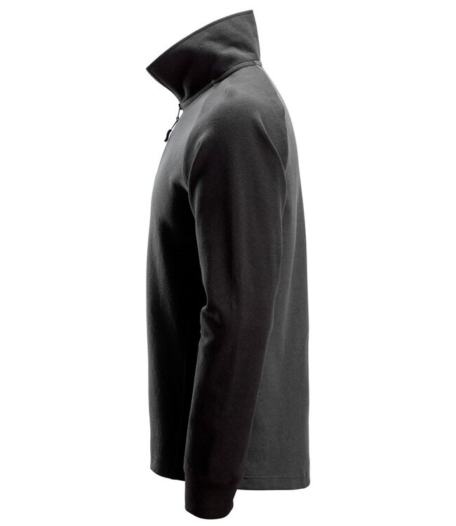 Snickers 2841 Sweater met Korte Rits Donkergrijs/Zwart