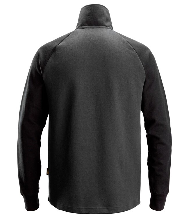 Snickers 2841 Sweater met Korte Rits Donkergrijs/Zwart