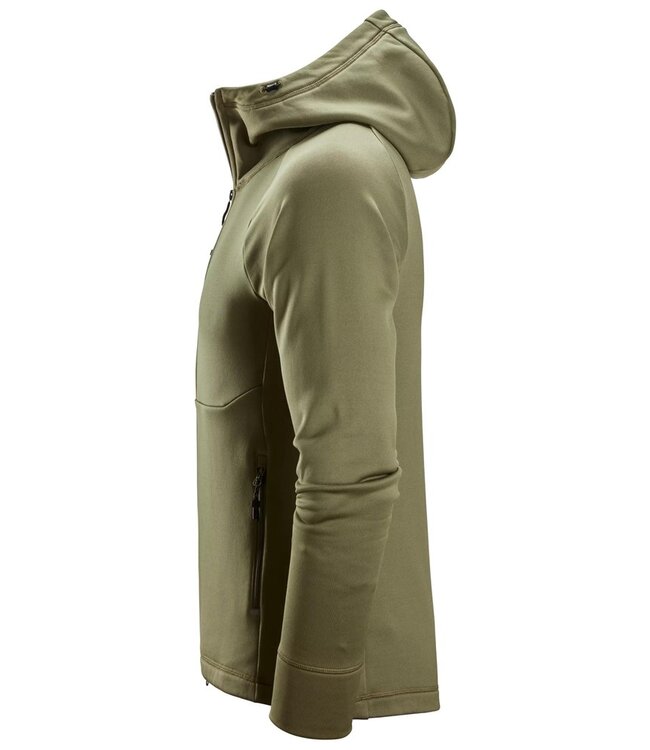 Snickers 8026 FW Polartec Hoodie met Rits Khaki