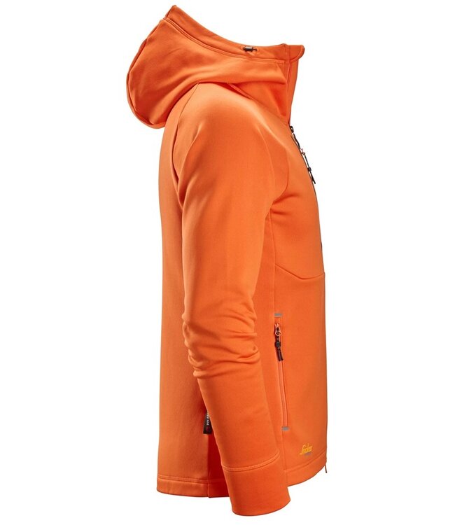 Snickers 8026 FW Polartec Hoodie met Rits Oranje