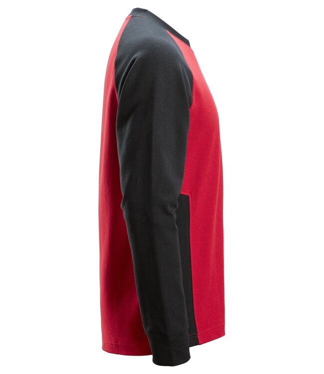 Snickers 2840 Sweater Rood/Zwart