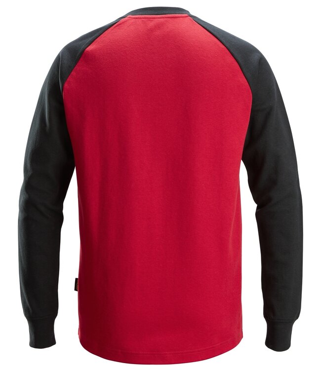 Snickers 2840 Sweater Rood/Zwart