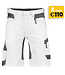 DASSY Axis D-Flex Korte Werkbroek Stretch Wit/Grijs