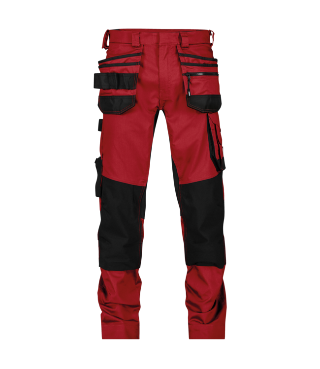 DASSY Flux NEXT D-Flex Werkbroek Stretch Rood/Zwart