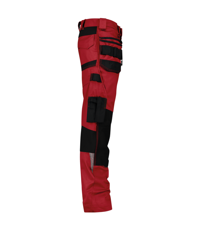 DASSY Flux NEXT D-Flex Werkbroek Stretch Rood/Zwart