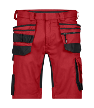 DASSY DASSY Trix NEXT D-Flex Korte Werkbroek Stretch Rood/Zwart
