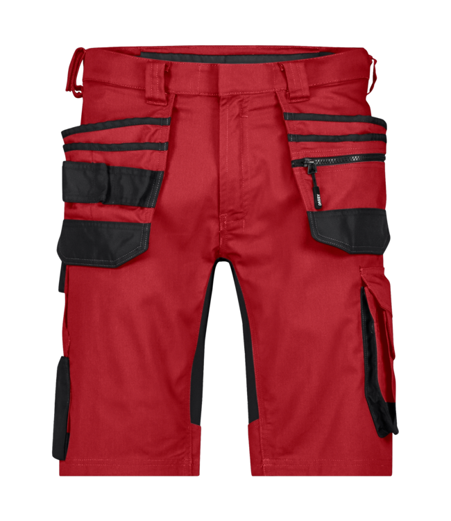 DASSY Trix NEXT D-Flex Korte Werkbroek Stretch Rood/Zwart