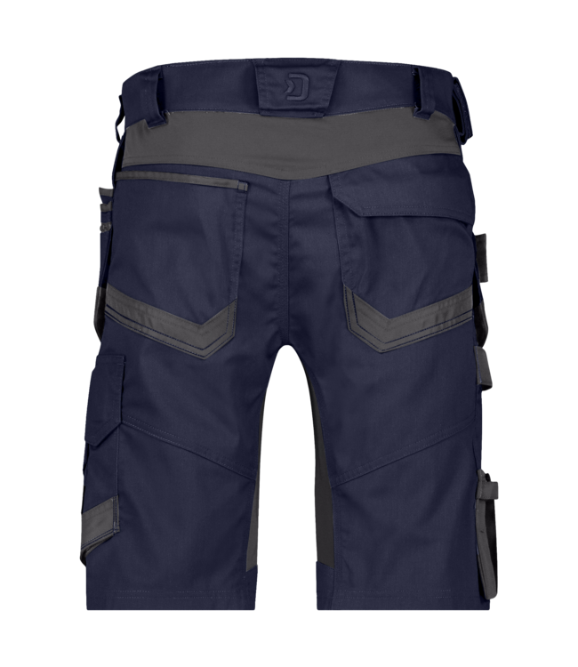 DASSY Trix NEXT D-Flex Korte Werkbroek Stretch Donkerblauw/Grijs