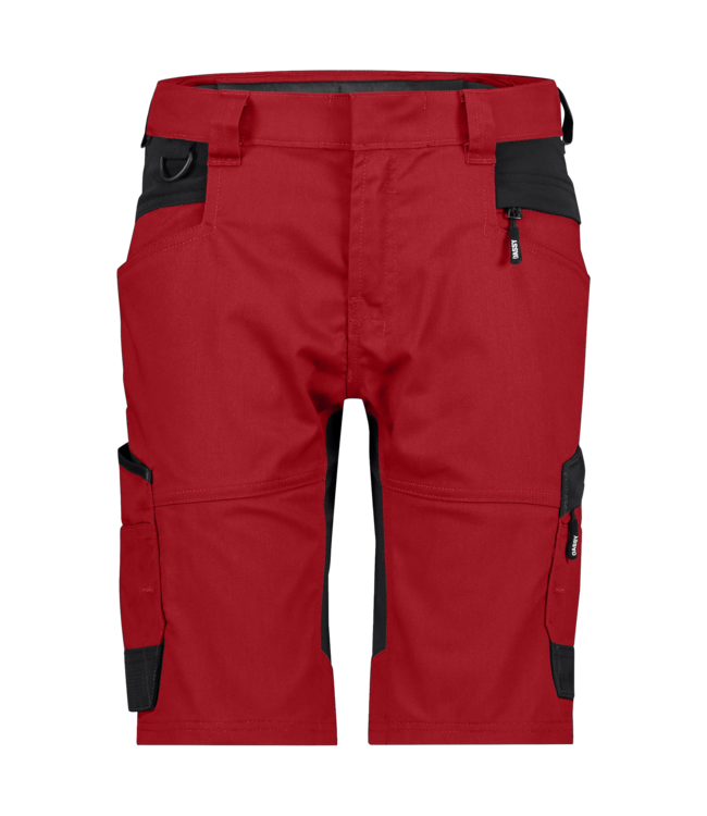 DASSY Axis NEXT D-Flex Dames Korte Werkbroek Stretch Rood/Zwart
