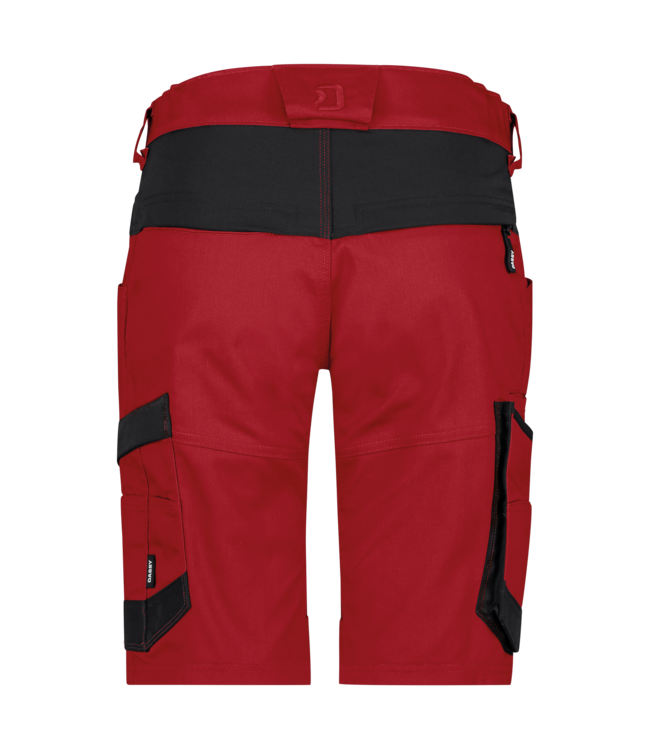 DASSY Axis NEXT D-Flex Dames Korte Werkbroek Stretch Rood/Zwart