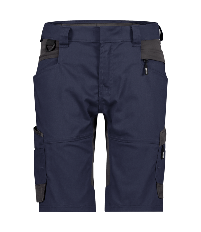 DASSY Axis NEXT D-Flex Dames Korte Werkbroek Stretch Donkerblauw/Grijs