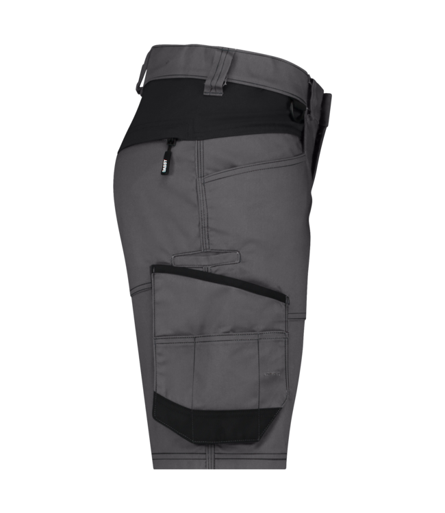 DASSY Axis NEXT D-Flex Dames Korte Werkbroek Stretch Grijs/Zwart
