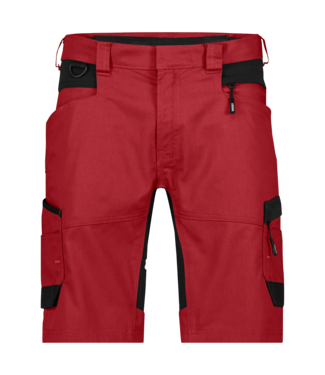 DASSY DASSY Axis NEXT D-Flex Korte Werkbroek Stretch Rood/Zwart