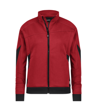 DASSY DASSY Velox NEXT D-Flex Dames Werktrui met Rits Rood/Zwart