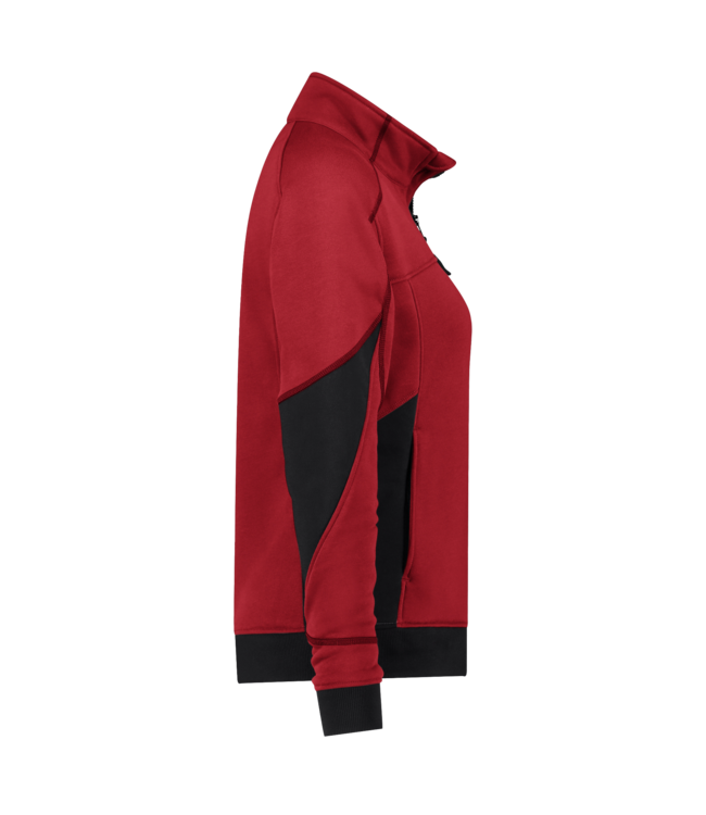 DASSY Velox NEXT D-Flex Dames Werktrui met Rits Rood/Zwart