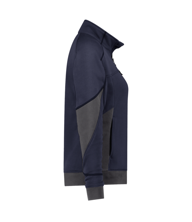 DASSY Velox NEXT D-Flex Dames Werktrui met Rits Donkerblauw/Grijs