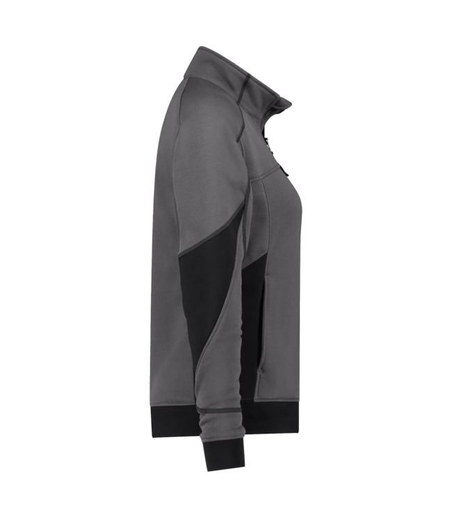 DASSY Velox NEXT D-Flex Dames Werktrui met Rits Grijs/Zwart