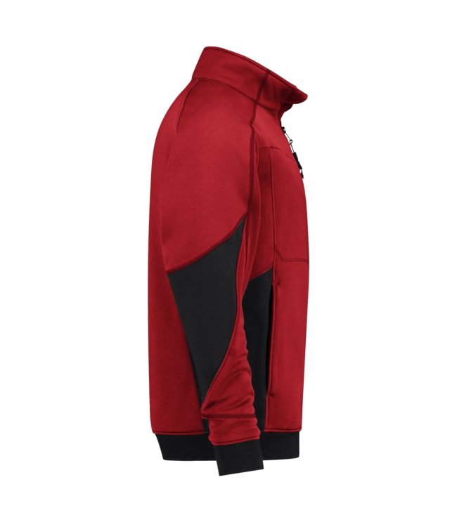 DASSY Velox NEXT D-Flex Werktrui met Rits Rood/Zwart