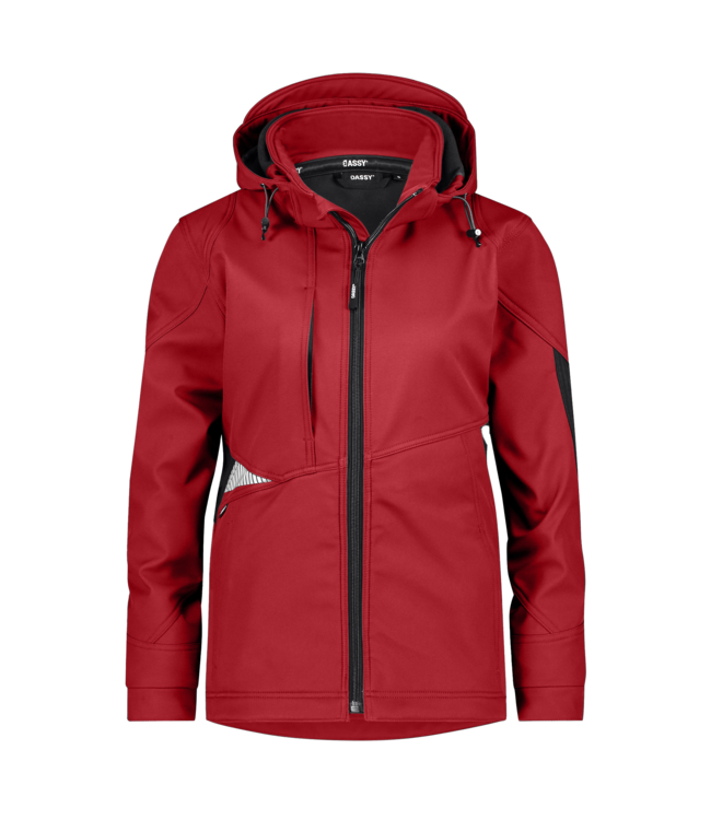 DASSY Gravity NEXT D-FX Dames Softshell Werkjas Rood/Zwart