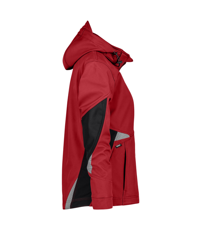 DASSY Gravity NEXT D-FX Dames Softshell Werkjas Rood/Zwart