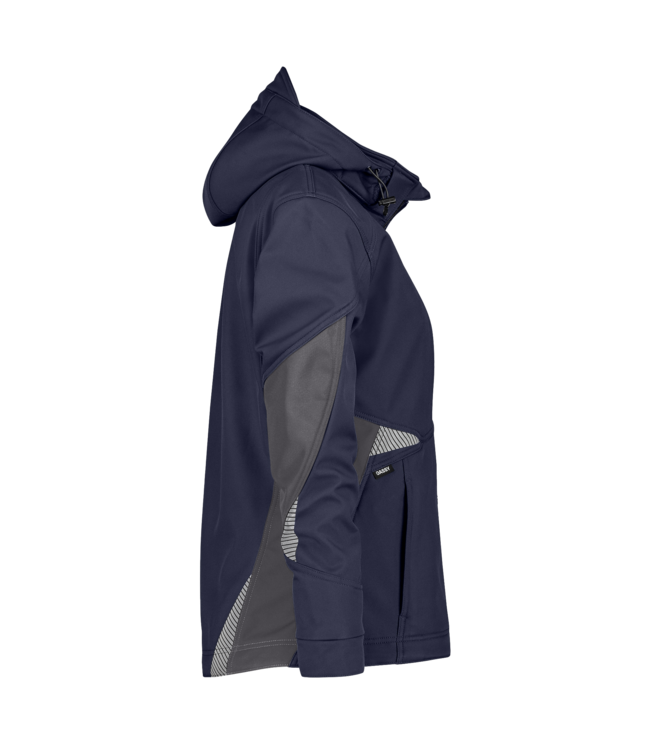 DASSY Gravity NEXT D-FX Dames Softshell Werkjas Donkerblauw/Grijs