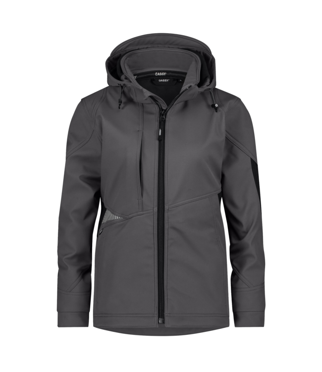 DASSY Gravity NEXT D-FX Dames Softshell Werkjas Grijs/Zwart