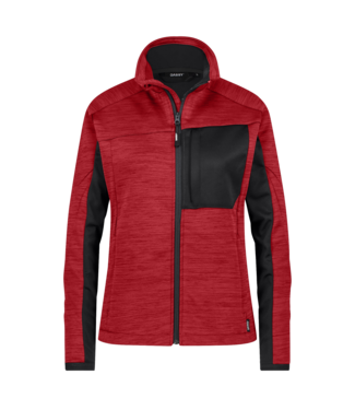DASSY DASSY Convex NEXT D-Flex Dames Fleece Werktrui met Rits Rood/Zwart