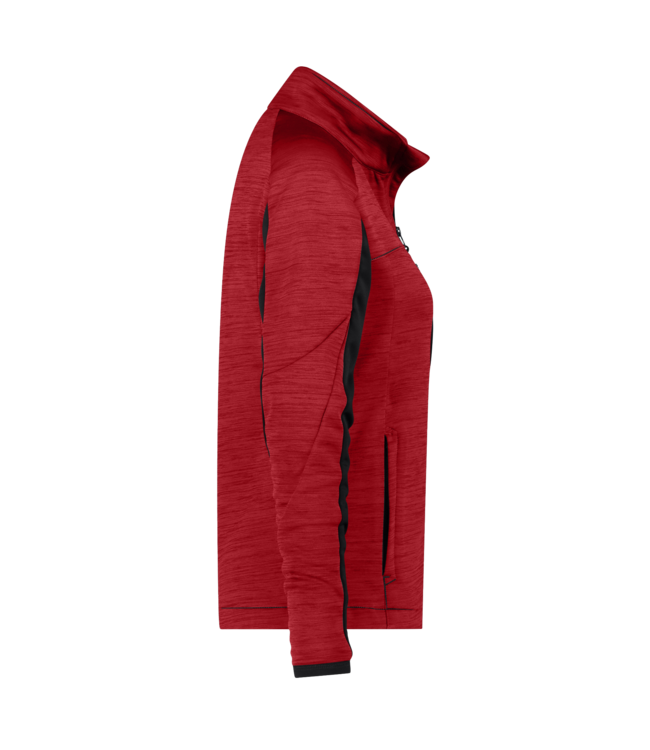 DASSY Convex NEXT D-Flex Dames Fleece Werktrui met Rits Rood/Zwart