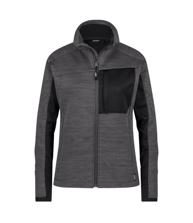 DASSY Convex NEXT D-Flex Dames Fleece Werktrui met Rits Grijs/Zwart