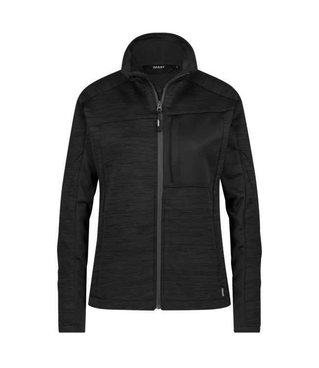 DASSY Convex NEXT D-Flex Dames Fleece Werktrui met Rits Zwart