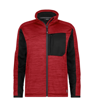 DASSY DASSY Convex NEXT D-Flex Fleece Werktrui met Rits Rood/Zwart
