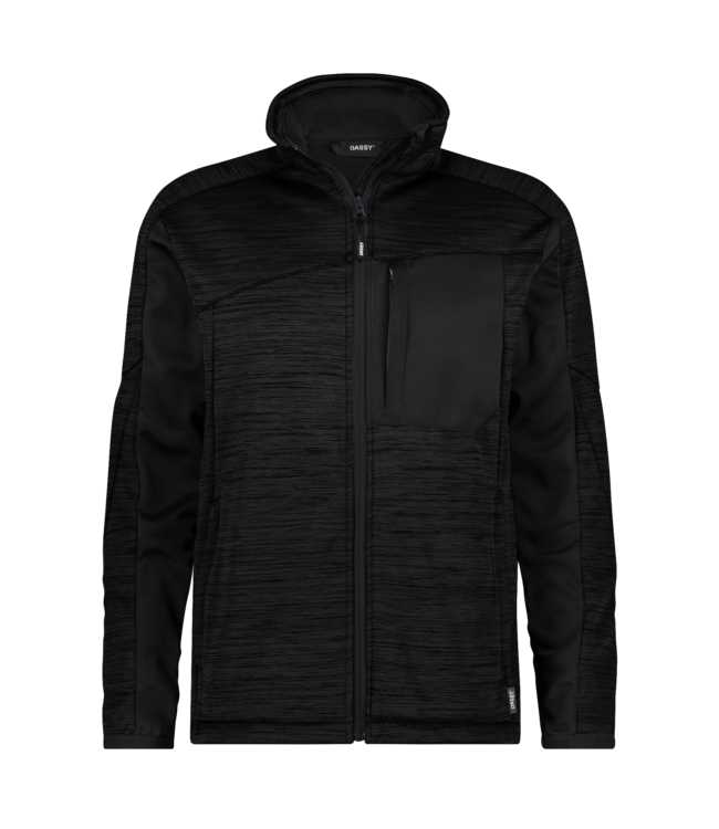 DASSY Convex NEXT D-Flex Fleece Werktrui met Rits Zwart