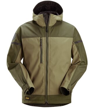 Snickers Workwear Snickers 1226 Softshell Stretch Werkjas Khaki Groen