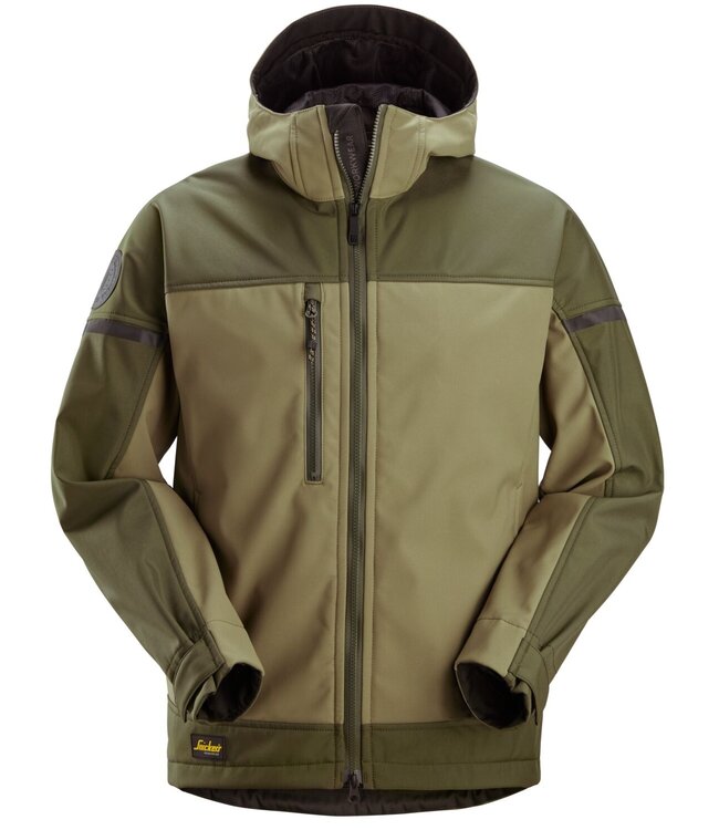 Snickers 1226 Softshell Stretch Werkjas Khaki Groen