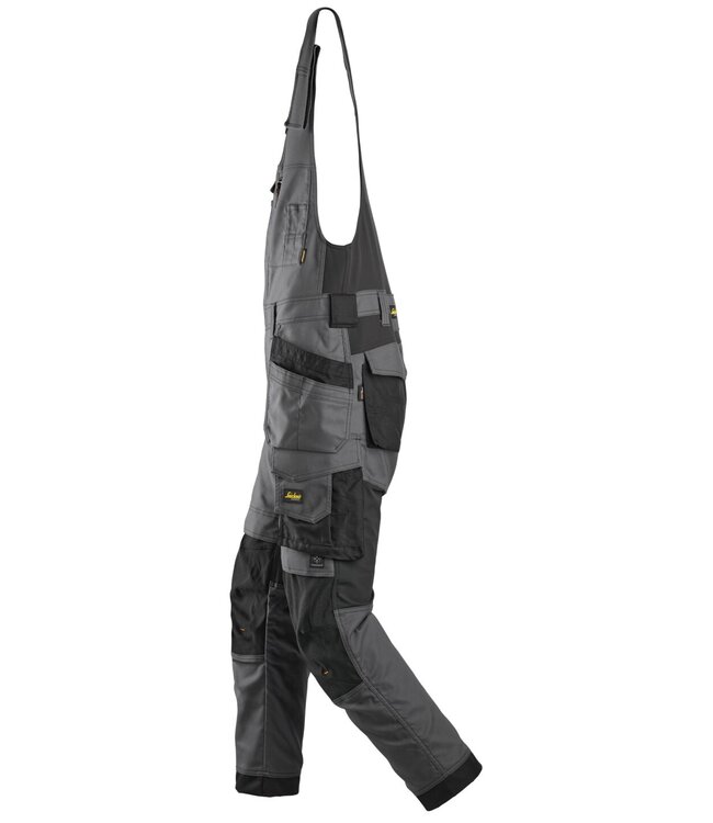 Snickers 6014 Canvas Bodybroek Stretch Holsterzakken Staalgrijs/Zwart