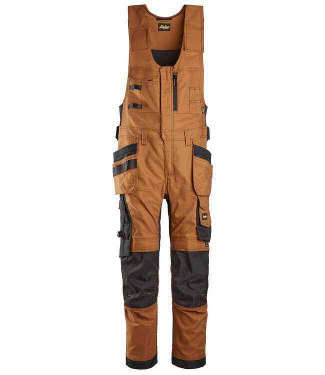 Snickers 6014 Canvas Bodybroek Stretch Holsterzakken Bruin/Zwart