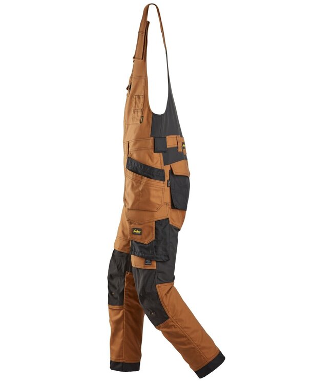 Snickers 6014 Canvas Bodybroek Stretch Holsterzakken Bruin/Zwart