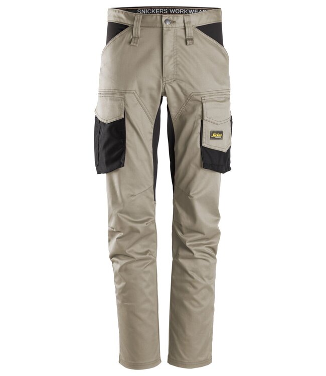 Snickers 6803 Werkbroek Stretch AllroundWork Khaki/Zwart