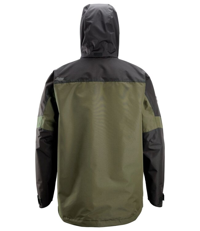 Snickers 1304 Waterdichte Shell Werkjas Khaki Groen/Zwart