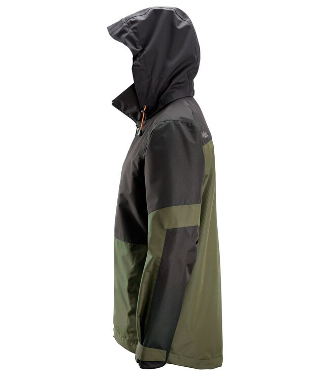 Snickers 1304 Waterdichte Shell Werkjas Khaki Groen/Zwart