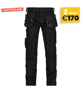 DASSY DASSY Flux D-Flex Werkbroek Stretch Zwart