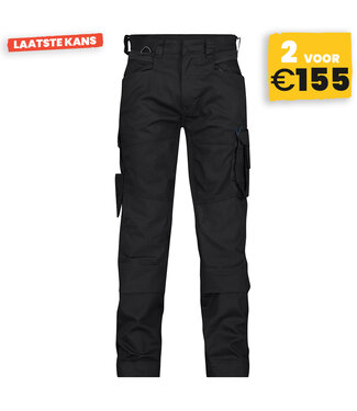 DASSY DASSY Dynax D-Flex Werkbroek Stretch Zwart