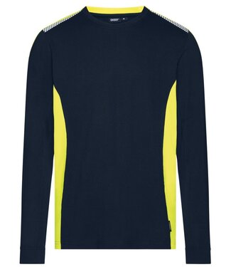 DASSY DASSY Tacoma T-shirt Lange Mouwen Donkerblauw/Geel