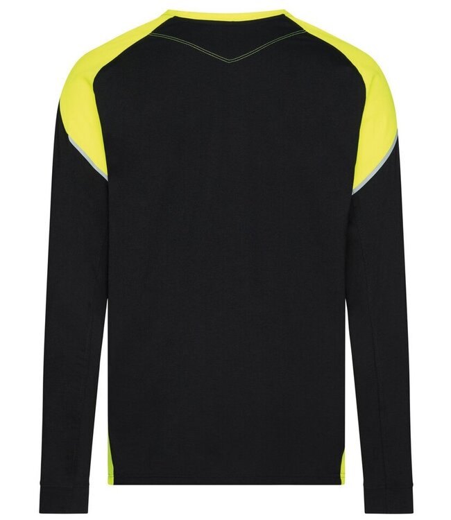 DASSY Tacoma T-shirt Lange Mouwen Zwart/Geel