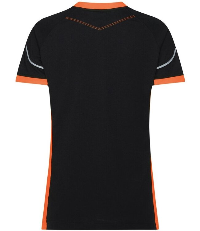 DASSY Tampico Dames T-Shirt Zwart/Oranje