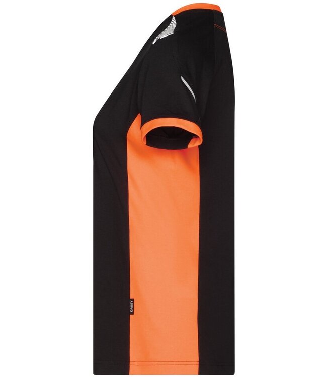 DASSY Tampico Dames T-Shirt Zwart/Oranje