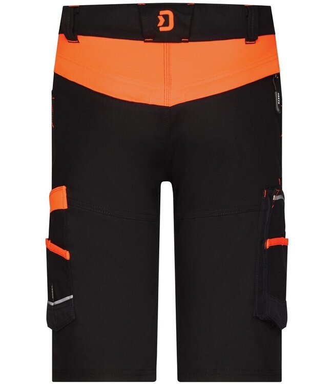 DASSY Manilla Korte Werkbroek Zwart/Oranje