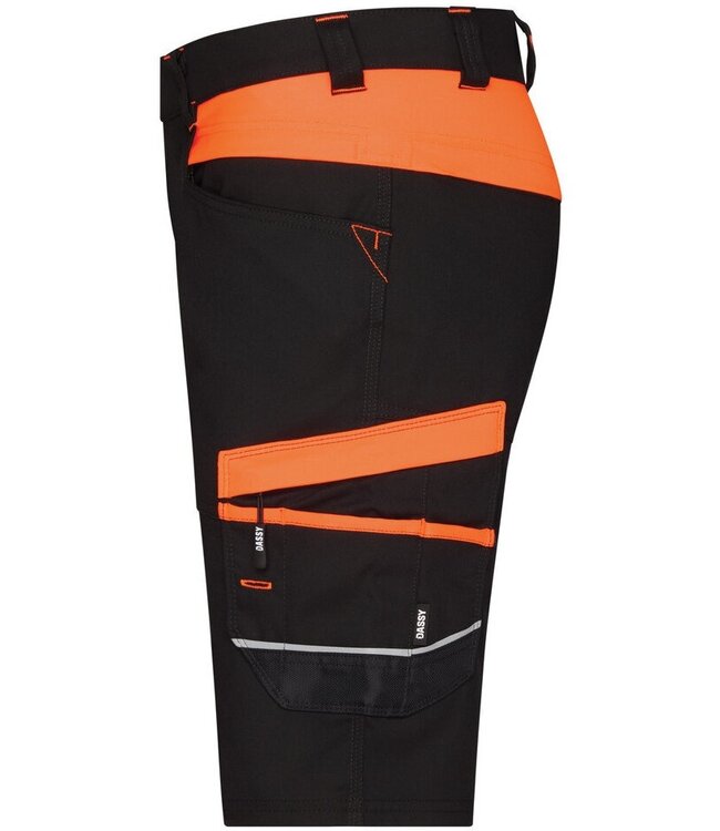 DASSY Manilla Korte Werkbroek Zwart/Oranje